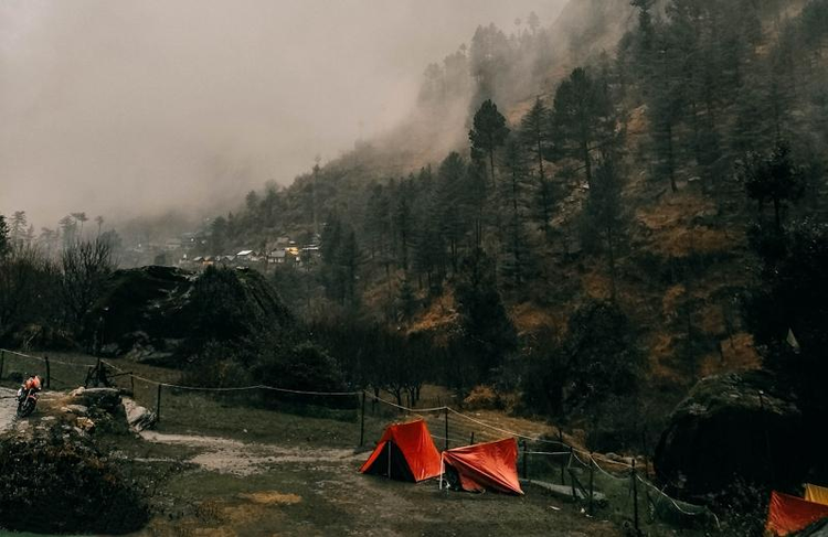 Camping bei Regen