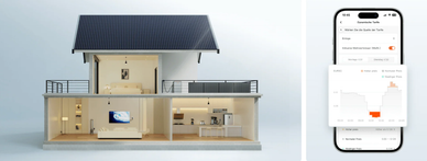 Anzeige des Echtzeit-Stromverbrauchs der Jackery Homepower 2000 Ultra in der App.