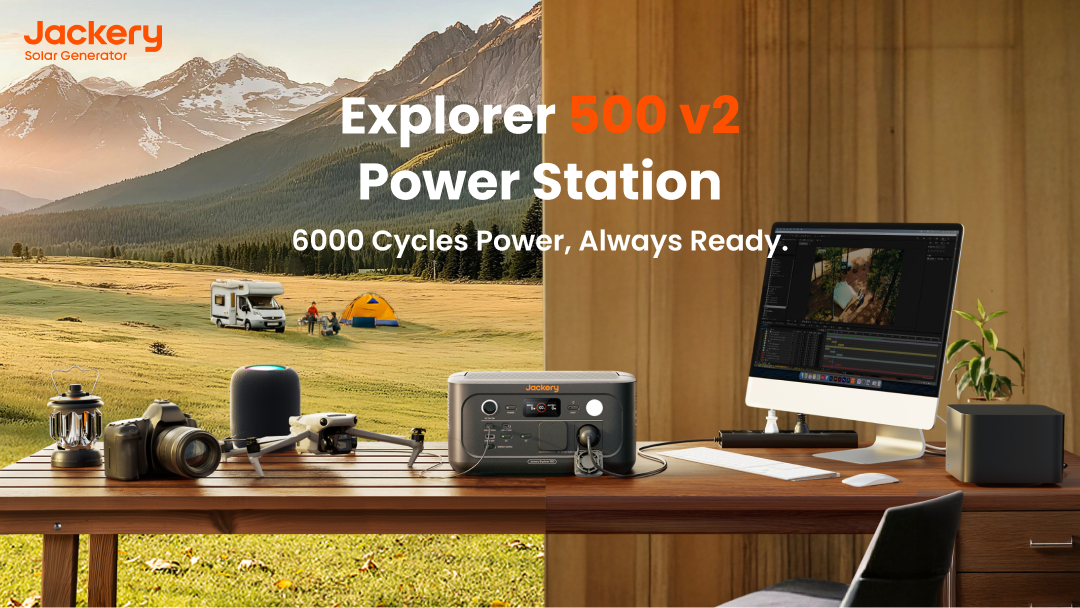 Jackery Explorer 500 v2 setzt neue Maßstäbe: Kleinste Powerstation ihrer Klasse mit doppelter Lebensdauer