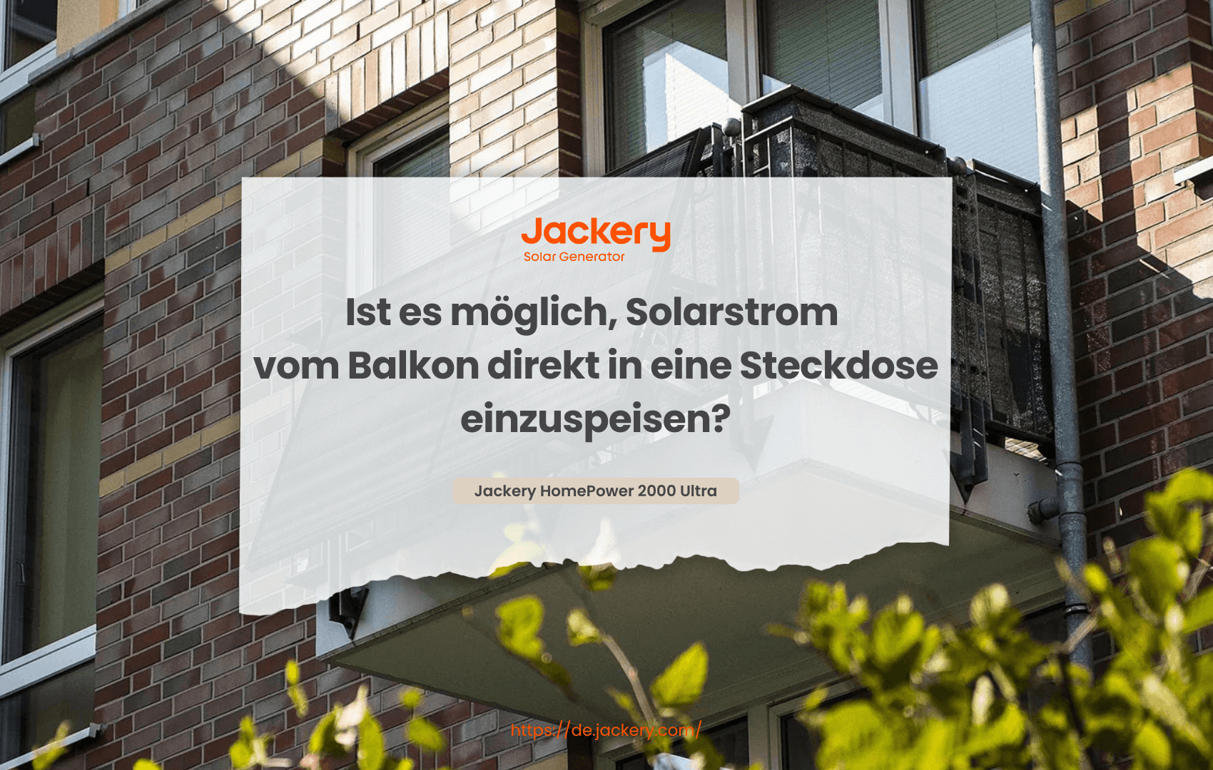 Ist es möglich, Solarstrom vom Balkon direkt in eine Steckdose einzuspeisen?