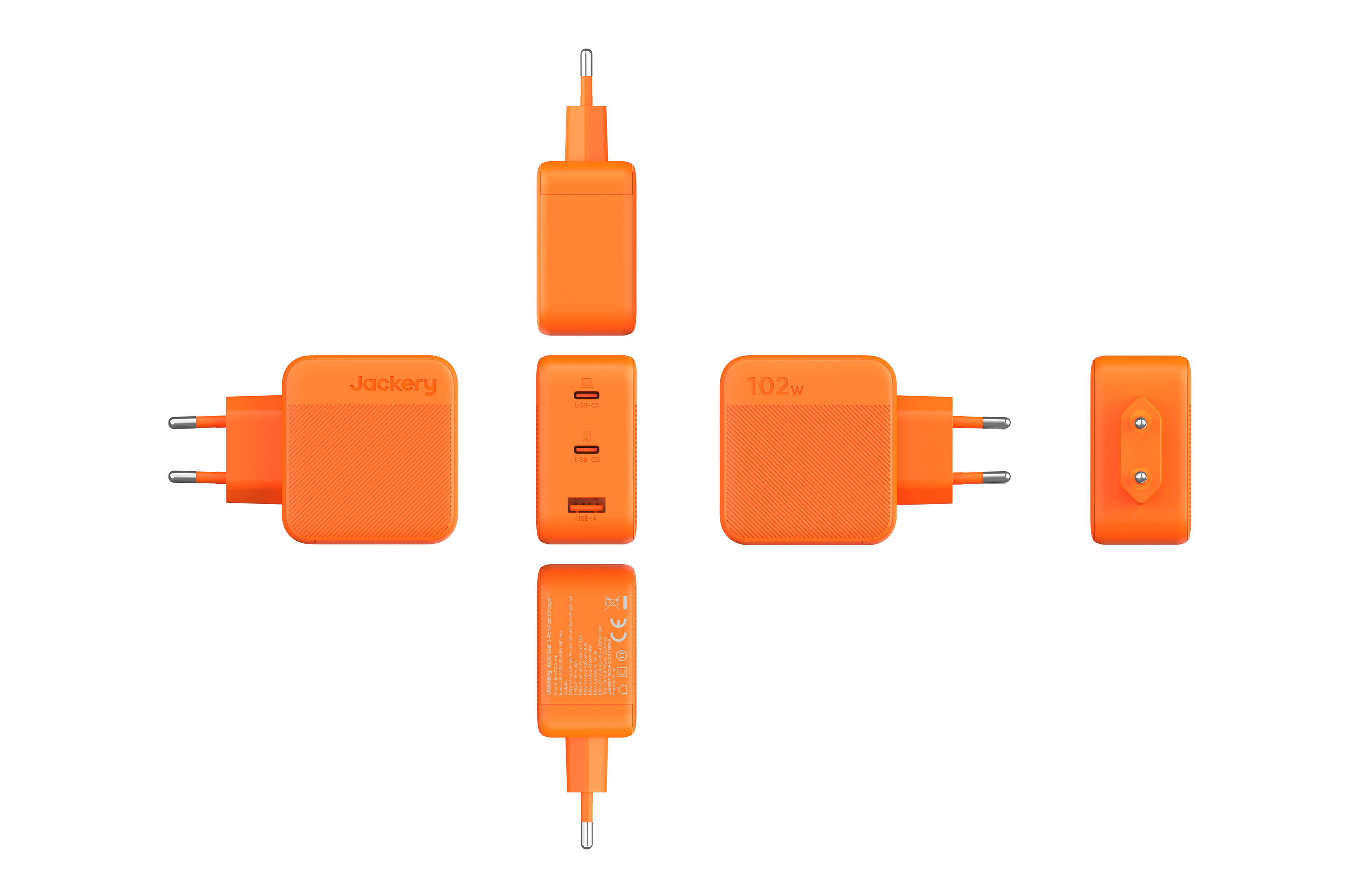 102 W GaN 3‑Port Schnellladegerät