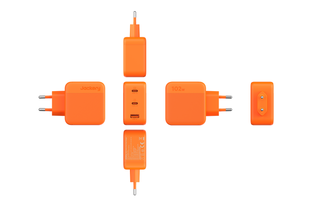 102 W GaN 3‑Port Schnellladegerät