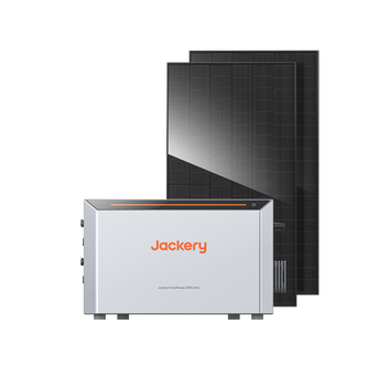 Jackery HomePower 2000 Ultra mit Speicher (500 Wp bifazialen Solarmodulen)