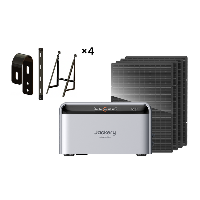 [Neu] Jackery SolarVault 3 Pro + 4 x 245W Lightweight Rigid Solar Panel