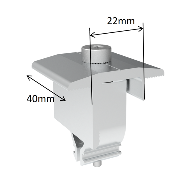Solarmodul-Halterung für Schrägdach für 2 Module