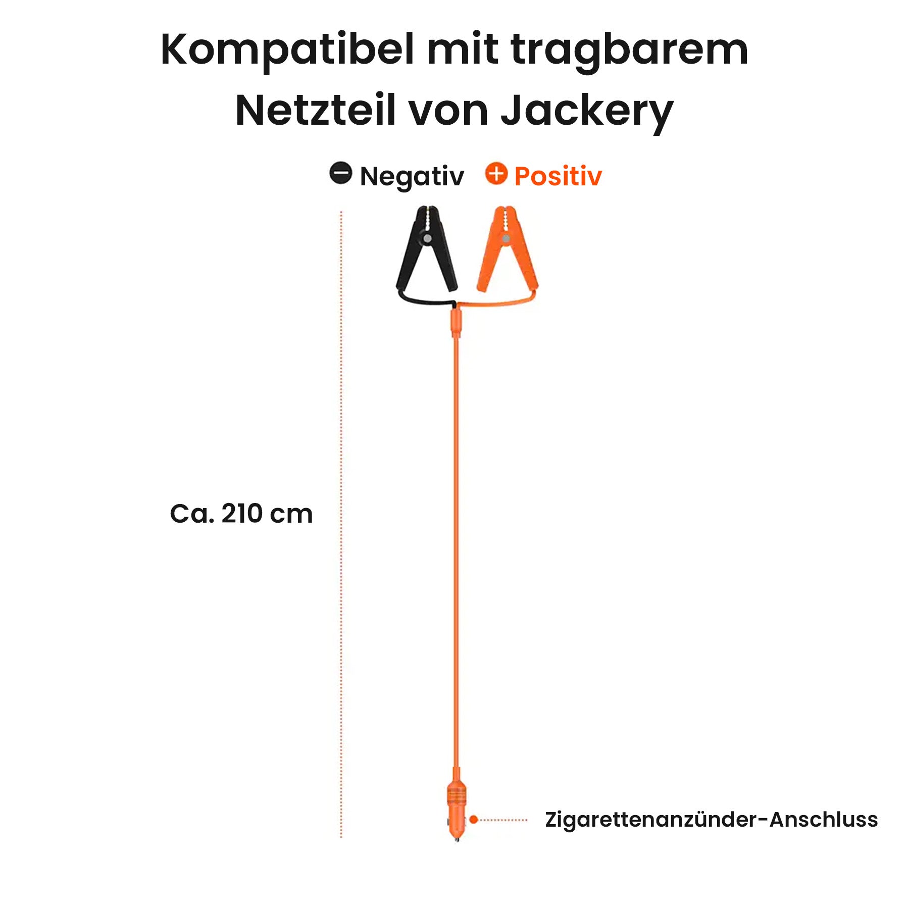 Jackery 12V Autobatterie Ladekabel