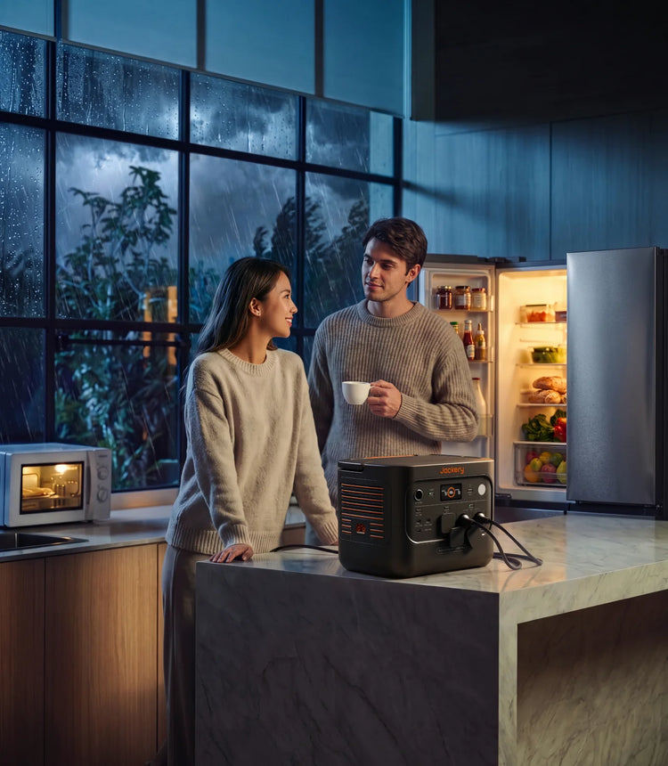 Jackery Explorer 2000 Plus V2 versorgt wichtige Haushaltsgeräte bei Stromausfall